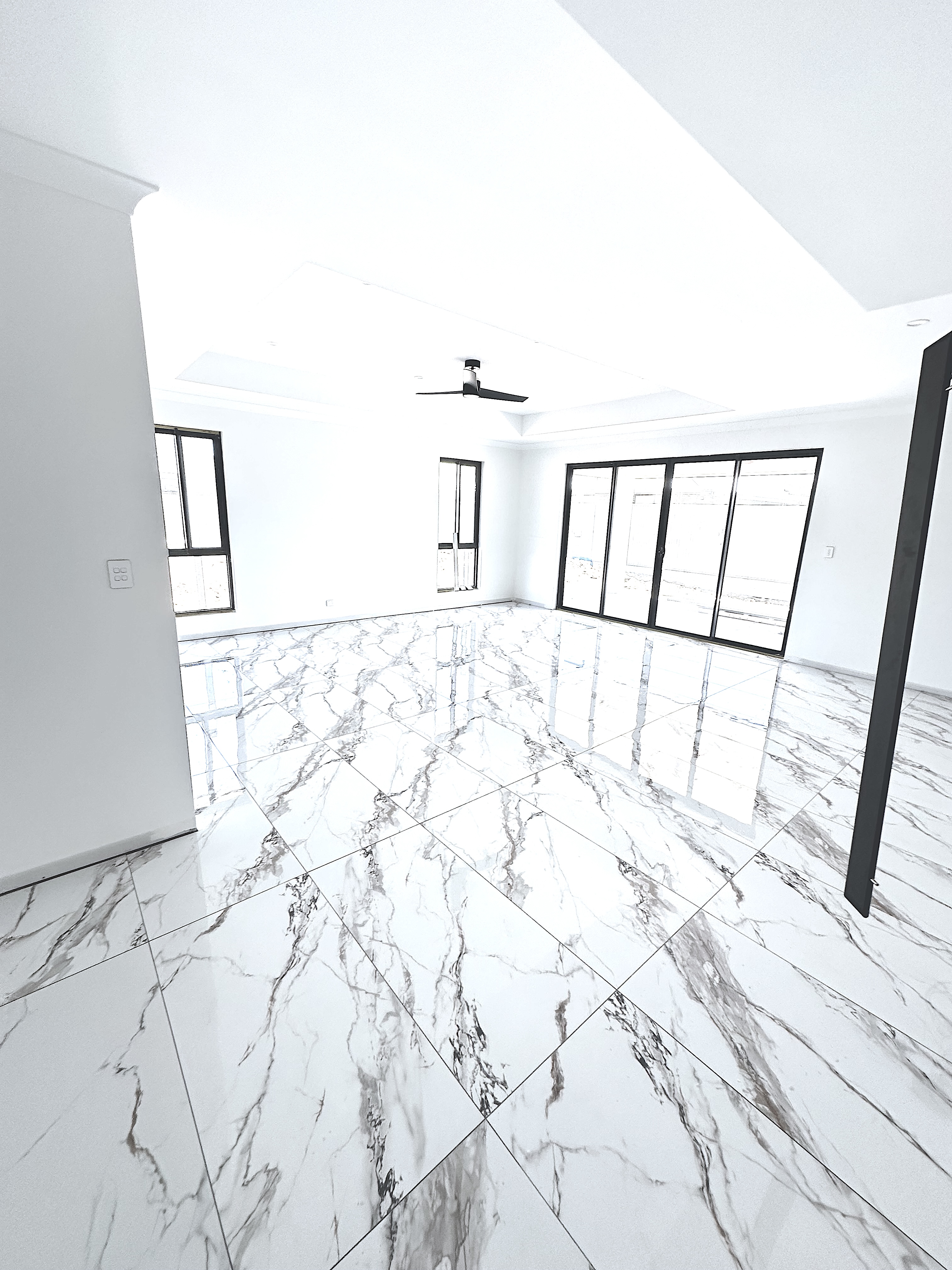 Contemporary tile design with modern fixtures